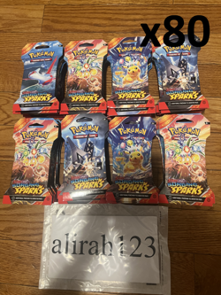 Pokemon TCG Surging Sparks Sleeved Booster Blister Lot Of 80 Sealed NEW - Image 1