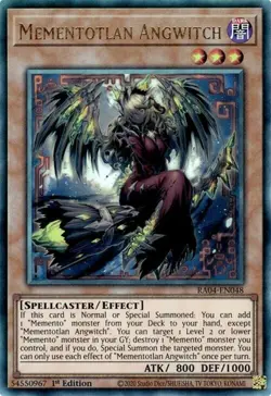 Yugioh! Mementotlan Angwitch - RA04-EN048 - Ultimate Rare - 1st Edition Near Min - Image 1