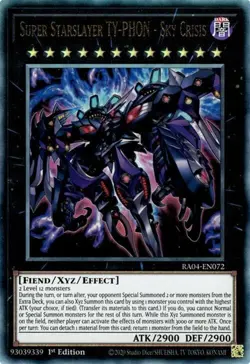Yugioh! Super Starslayer TY-PHON - Sky Crisis - RA04-EN072 - Ultimate Rare - 1st - Image 1