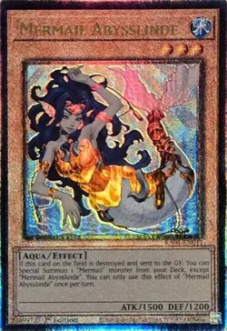 Yugioh! Mermail Abysslinde - RA04-EN011 - Ultimate Rare - 1st Edition Near Mint, - Image 1