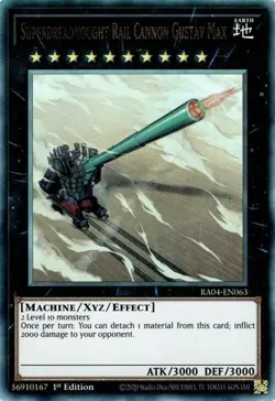 Yugioh! Superdreadnought Rail Cannon Gustav Max - RA04-EN063 - Ultimate Rare - 1 - Image 1