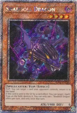 Yugioh! Shaddoll Dragon - RA04-EN228 - Platinum Secret Rare - 1st Edition Near M - Image 1