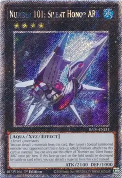 Yugioh! Number 101: Silent Honor ARK - RA04-EN211 - Platinum Secret Rare - 1st E - Image 1