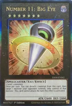 Yugioh! Number 11: Big Eye - RA04-EN062 - Ultimate Rare - 1st Edition Near Mint, - Image 1