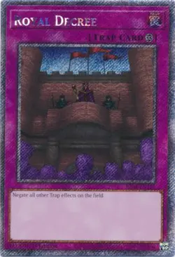 Yugioh! Royal Decree - RA04-EN113 - Platinum Secret Rare - 1st Edition Near Mint - Image 1