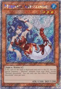 Yugioh! Mermail Abysslinde - RA04-EN011 - Platinum Secret Rare - 1st Edition Nea - Image 1
