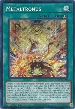 Yugioh! Metaltronus - RA04-EN100 - Secret Rare - 1st Edition Near Mint, English - Image 1