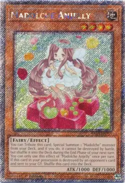Yugioh! Madolche Anjelly - RA04-EN215 - Platinum Secret Rare - 1st Edition Near - Image 1