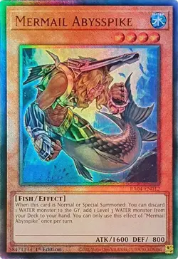 Yugioh! Mermail Abysspike - RA04-EN012 - Ultimate Rare - 1st Edition Near Mint, - Image 1