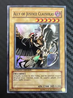 Yugioh Ally of Justice Clausolas HA01-EN014 Super Rare Limited Edition NM - Image 1
