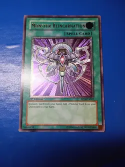 LP 1st Ed Monster Reincarnation RDS-EN045 Ultimate rare Yugioh! (Tracked) - Image 1