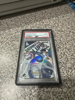 PSA 10 Monkey D Luffy EB02-010 L Dodgers One Piece Night Promo Card English 2025 - Image 2