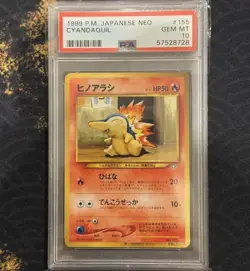 PSA 10 Cyndaquil 1999 Pokemon #155 World Hobby Fair Promo Japanese Card - Image 1