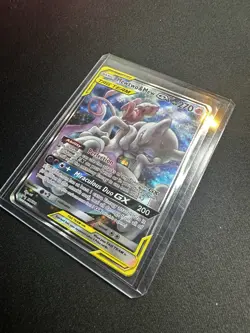 NM Mewtwo & Mew GX SM191 Sun & Moon Tag Team Alt Art Promo Pokemon Card - Image 1