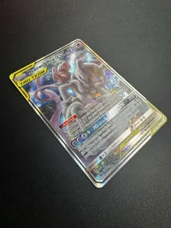 NM Mewtwo & Mew GX SM191 Sun & Moon Tag Team Alt Art Promo Pokemon Card - Image 2