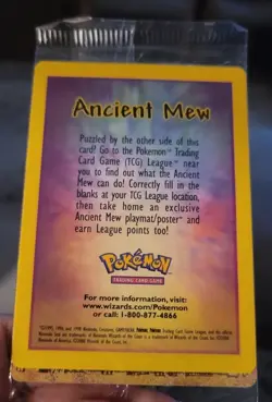 SEALED Ancient Mew Pokemon New Movie Promo Double Holo Foil Rare 1999-2000 Card - Image 1
