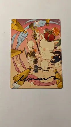 MTG Summon: Good King Mog XII Art Card Gold-Stamped Signature Final Fantasy - Image 1