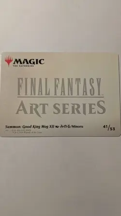 MTG Summon: Good King Mog XII Art Card Gold-Stamped Signature Final Fantasy - Image 2