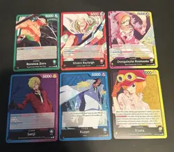 ONE PIECE Card Legacy of the Master OP12 Leader Set of 6 Complete BASE ENGLISH - Image 1