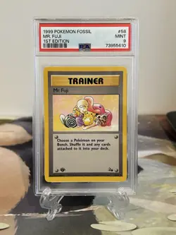 Pokemon Card 1st Edition Mr Fuji - Fossil Set No. 58/62 - PSA 9 MINT - Image 1