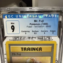 Pokemon Card 1st Edition Mr Fuji - Fossil Set No. 58/62 - PSA 9 MINT - Image 2