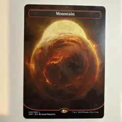 MTG - Mountain (243) - Borderless Foil - Unfinity - "Orbital" - NM #2 - Image 1