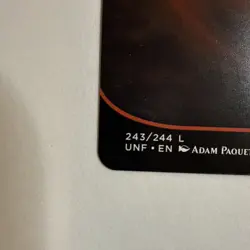 MTG - Mountain (243) - Borderless Foil - Unfinity - "Orbital" - NM #2 - Image 2