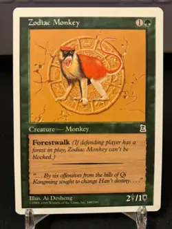 Magic the gathering MTG Three Kingdoms Zodiac Monkey Never Played - Image 1