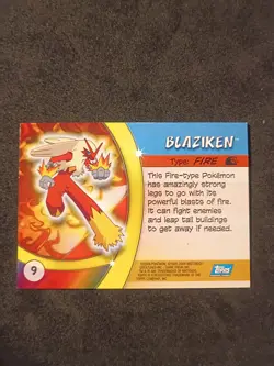 TOPPS Advanced Challenge Pokemon Blaziken #9 Holo Foil Trading Card - Image 2