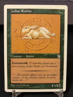 Magic the gathering MTG Three Kingdoms Zodiac Rabbit Never Played - Image 1