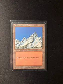 Snow Covered Mountain Ice Age MTG Played Card - Image 1