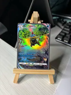 Feraligatr Original Artwork Pokemon Card Holo Rainbow Effect Watch Video - Image 4