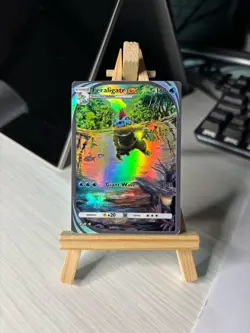 Feraligatr Original Artwork Pokemon Card Holo Rainbow Effect Watch Video - Image 5