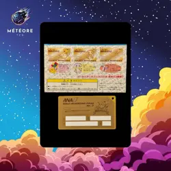 Pokemon ANA Gold Boarding Pass N 3 Mewtwo Japanese Nintendo CREATURES GAMEFREAK - Image 2