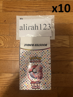10x Pokemon 151 Booster Bundle W/ Unsealed Display Case 820650853210 - Image 1