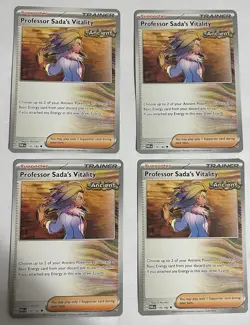 4x Professor Sada's Vitality 170/182 x4 - Paradox Rift - Pokemon TCG - Playset - Image 1
