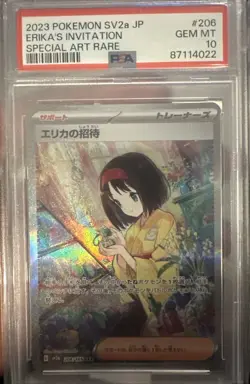 Pokemon SV2a JP Erika’s Invitation SAR 206/165 PSA GEM/MT 10 - Image 2