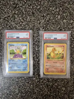 1999 Pokemon Base Set Shadowless Squirtle And Charmander PSA 9 W/ Sequential # - Image 1