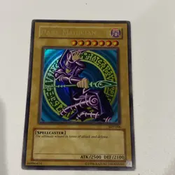 Yugioh Dark Magician Foil Line Error Sdy Unlimited Lp - Image 1