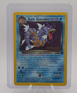 Pokemon TCG Dark Gyarados Prerelease Holo Rare Card 8/82 Vintage - Image 1