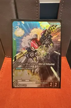 Wing Gundam (Bird Mode) Alt Art Winner Foil -ST02-002 C+ NM - TCG Card Game - Image 1