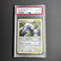 PSA 10 Aggron 2010 Triumphant 1/102 Holo Pokemon Card Pop 26 New Cert - Image 1
