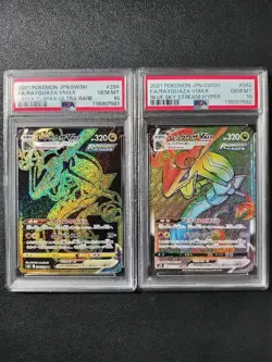 Pokemon Card Rayquaza VMAX HR UR PSA 10 Gem Mint Consecutive Serial Rare - Image 1