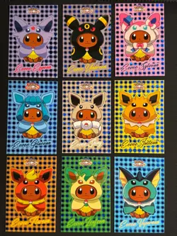 Eeveelution Poncho Pokemon Lets Go Eevee Card Database Flannel Blue Cracked Ice - Image 1