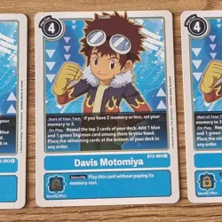 Digimon Card Game Tcg Davis Motomiya BT3-093 (x3) Playset Near mint - Image 3
