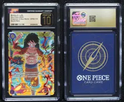 2024 One Piece Card Game: Emperors in the New World OP09 SEC Monkey D Luffy 1aj1 - Image 3