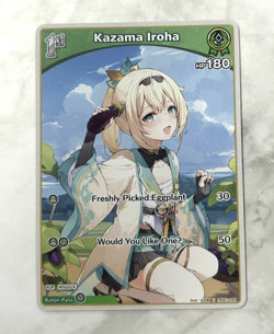 Kazama Iroha Hololive Card Game Vol.1 ENGLISH Waifu Anime Trading Card - Image 1