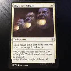 Deafening Silence Uncommon Regular MTG Throne Of Elaine #10 NM - Image 1
