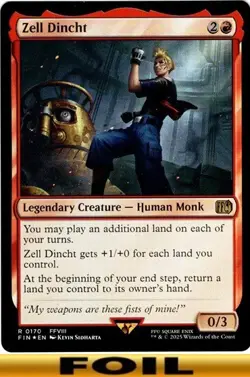 1x - Zell Dincht - FOIL - Final Fantasy - NM MTG - Image 1