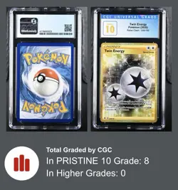 Twin Energy 209/192 - Pokemon Rebel Clash Secret Rare Card CGC 10 Pristine POP 8 - Image 3